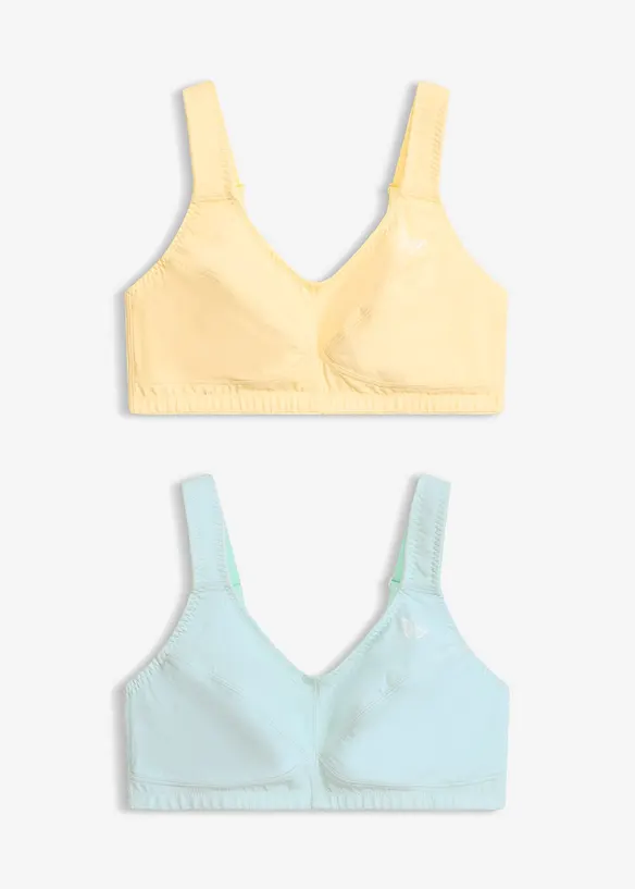 Reggiseno senza ferretto  con cotone biologico (pacco da 2), bonprix