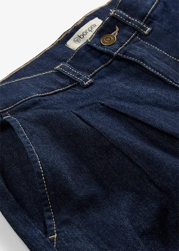 Jeans wide leg con cinta comoda, vita alta, bonprix