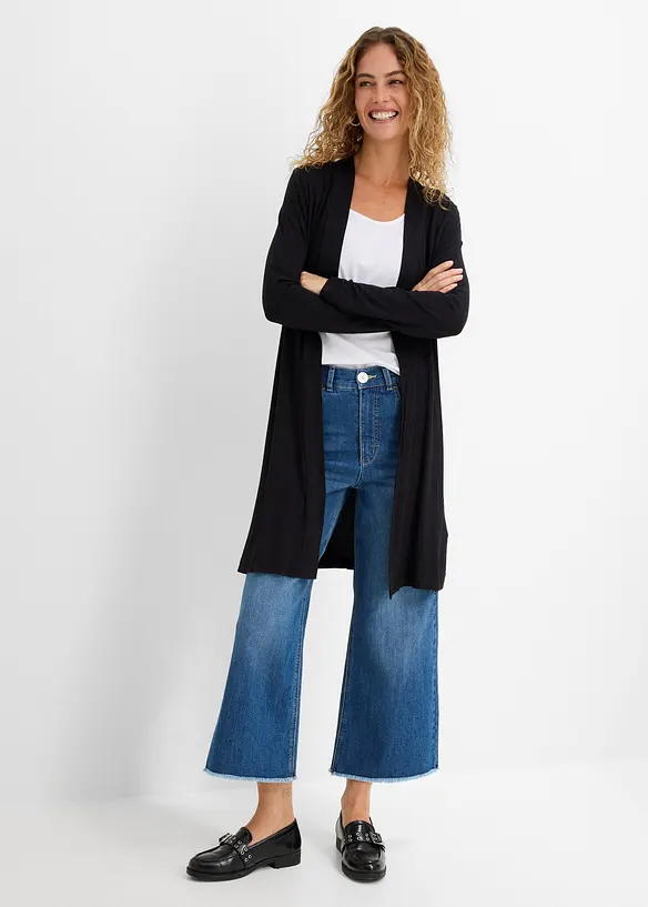 Cardigan lungo in morbido misto viscosa, bonprix