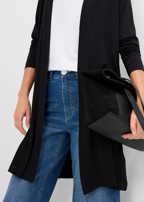 Cardigan lungo in morbido misto viscosa, bonprix