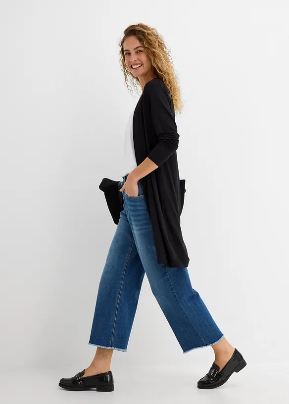 Cardigan lungo in morbido misto viscosa, bonprix