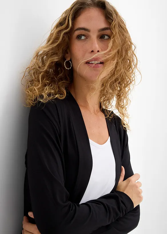 Cardigan lungo in morbido misto viscosa, bonprix