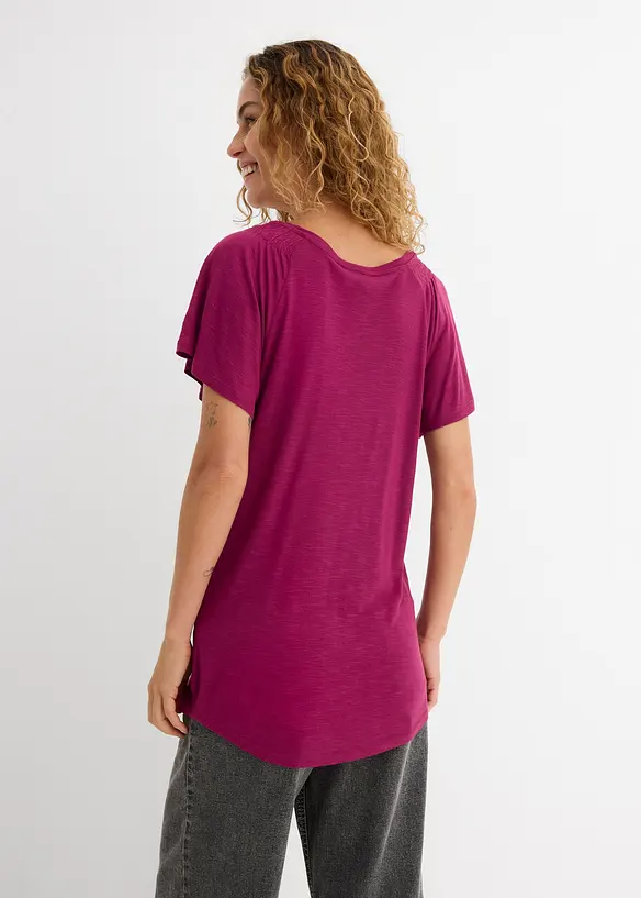 Maglia in filato fiammato con maniche ad aletta, bonprix