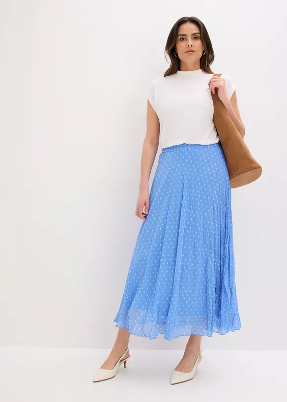 Gonna in chiffon con effetto stropicciato, bonprix