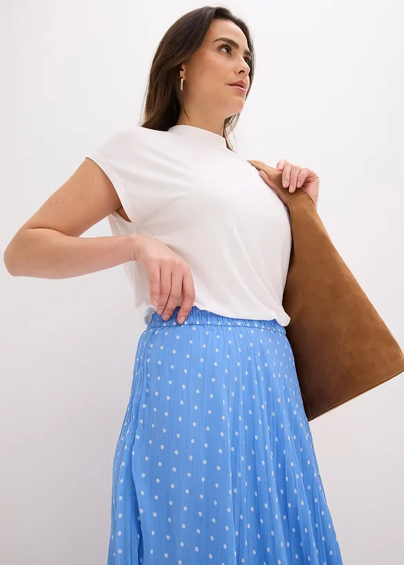 Gonna in chiffon con effetto stropicciato, bonprix