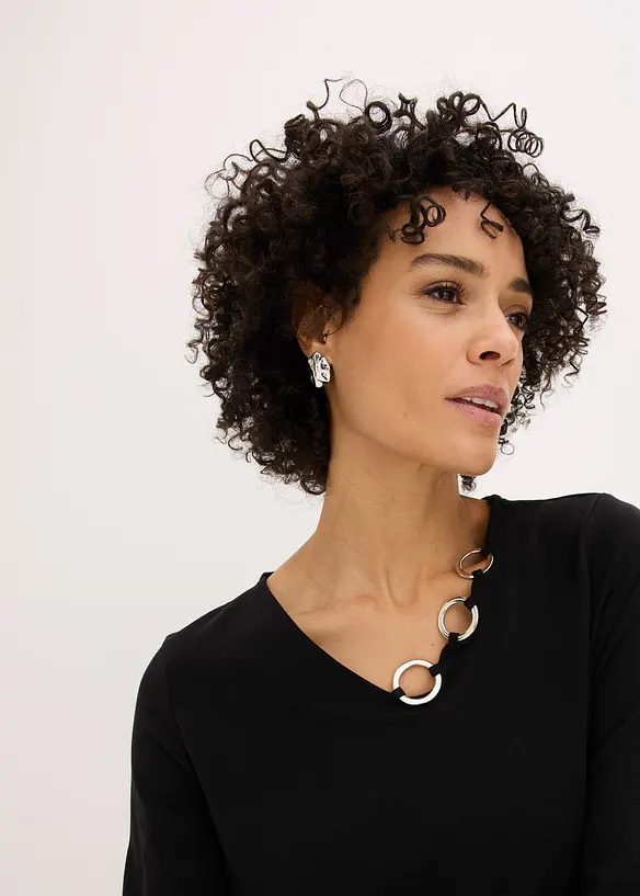 Maglia a maniche lunghe con occhielli, bonprix