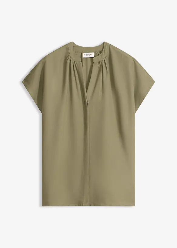 Camicetta a maniche corte con abbottonatura nascosta, bonprix