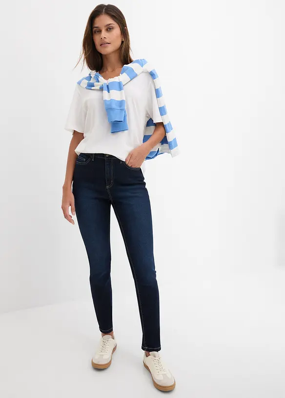 Jeans skinny elasticizzati, vita alta, bonprix