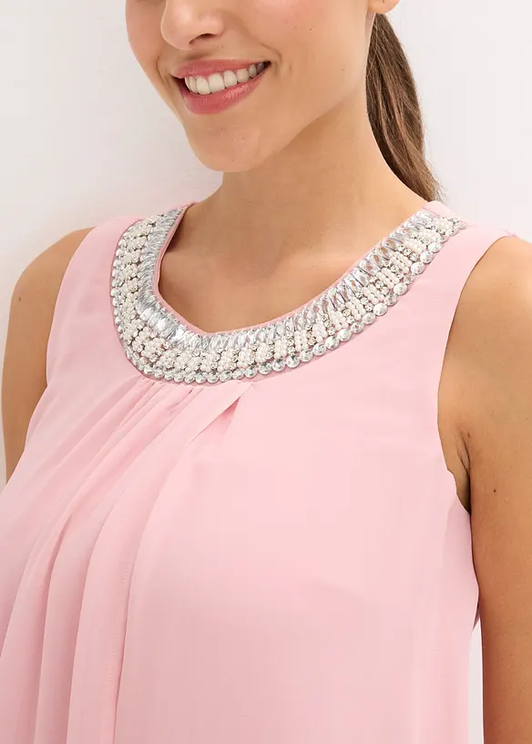 Abito in chiffon con applicazione di strass, bonprix