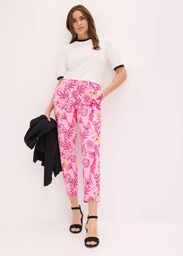 Pantaloni cropped elasticizzati, bonprix