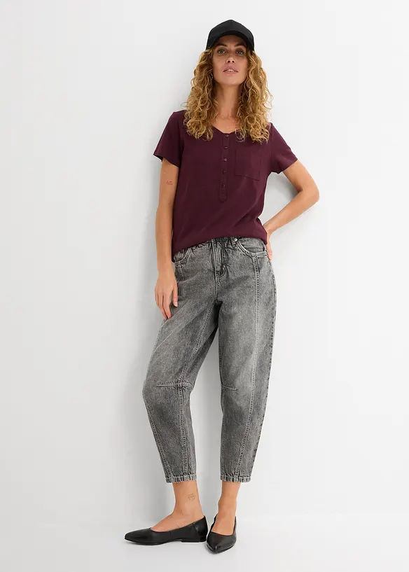 T-shirt con bottoni, bonprix