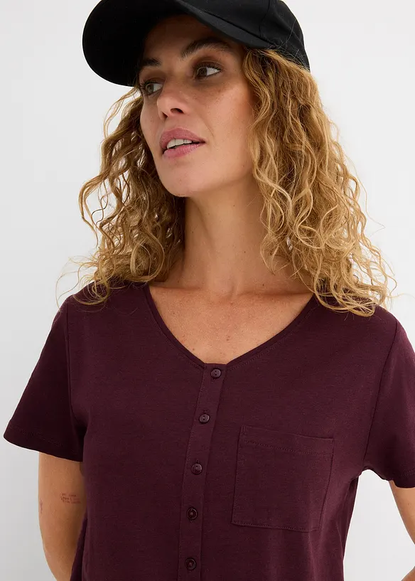 T-shirt con bottoni, bonprix