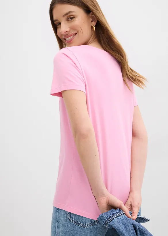 T-shirt con bottoni, bonprix