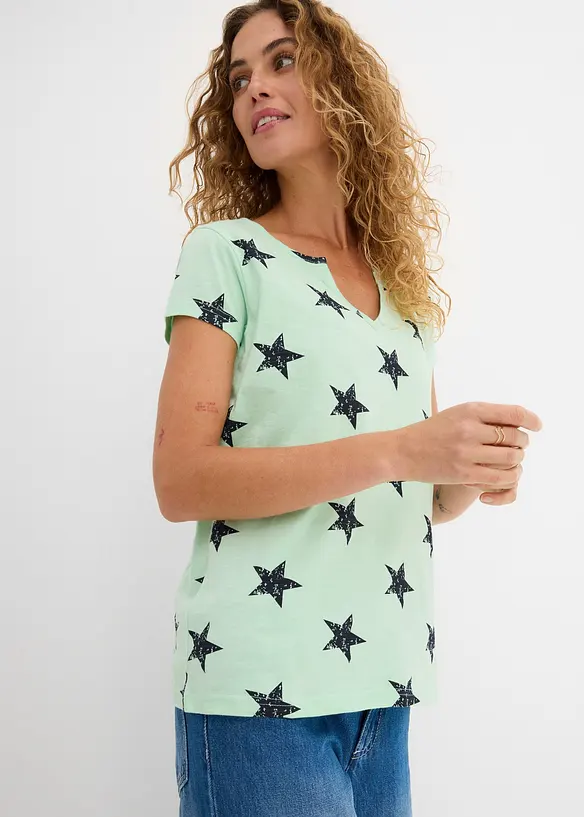 Maglia con stelle in puro cotone, bonprix