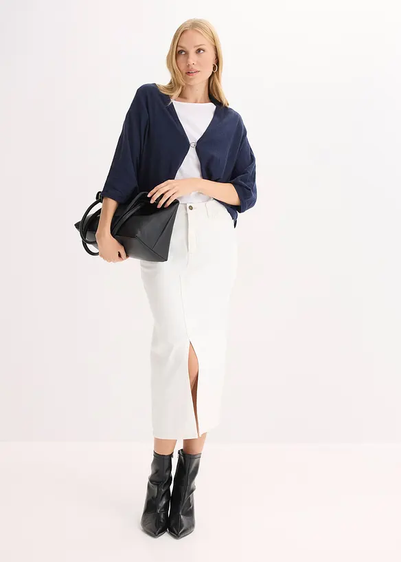 Cardigan in filato fine di puro cotone, bonprix