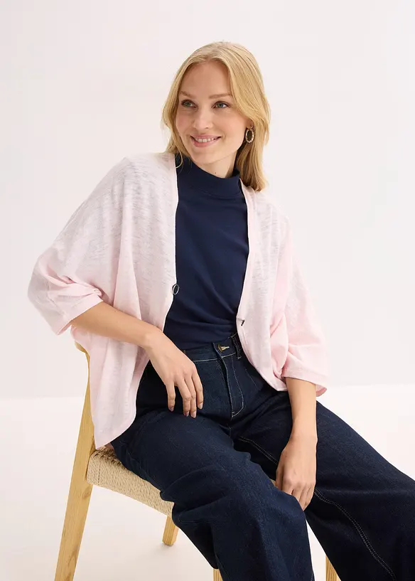 Cardigan in filato fine di puro cotone, bonprix