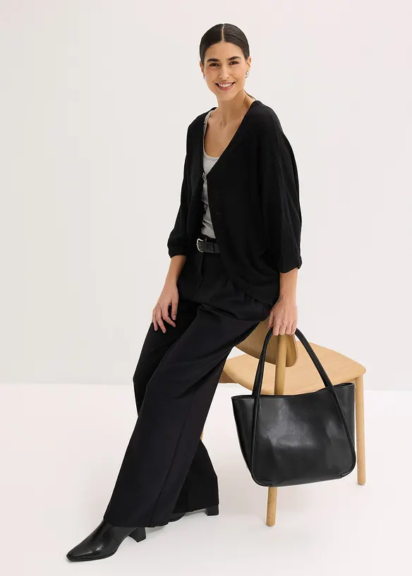 Cardigan in filato fine di puro cotone, bonprix