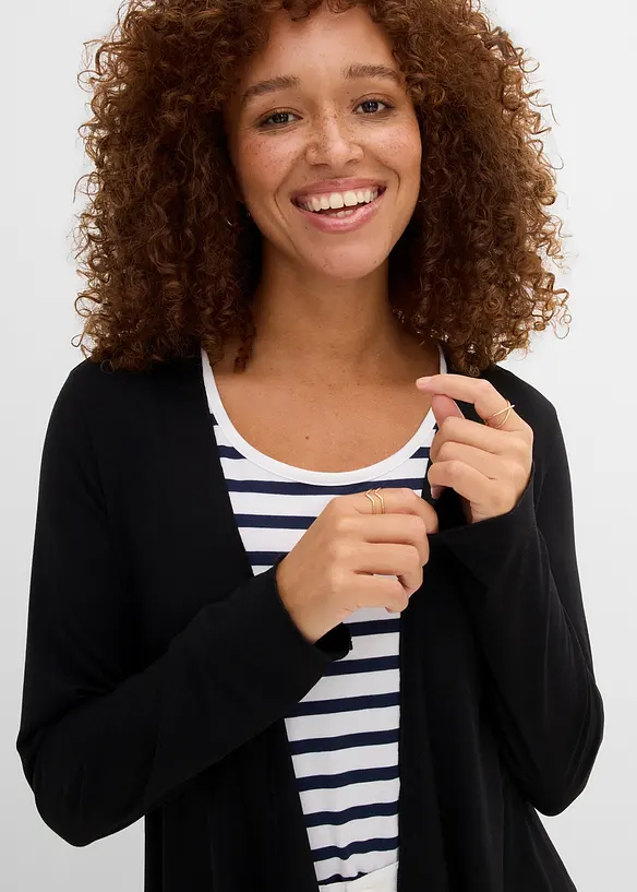 Cardigan in misto viscosa morbido, bonprix