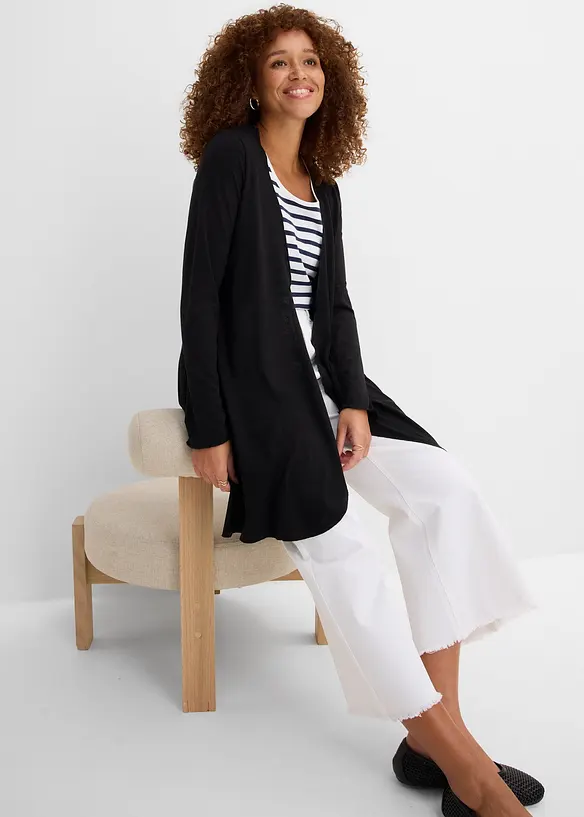 Cardigan in misto viscosa morbido, bonprix