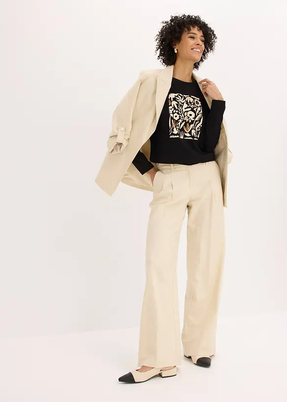 Maglia a maniche lunghe con cotone biologico, bonprix