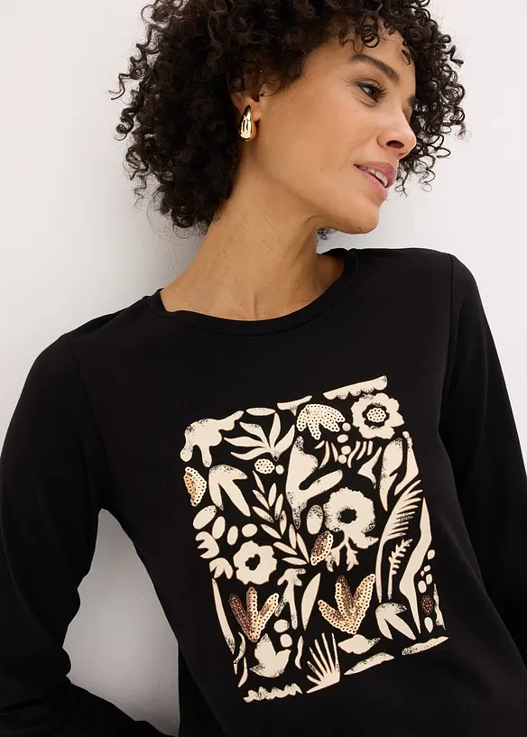 Maglia a maniche lunghe con cotone biologico, bonprix