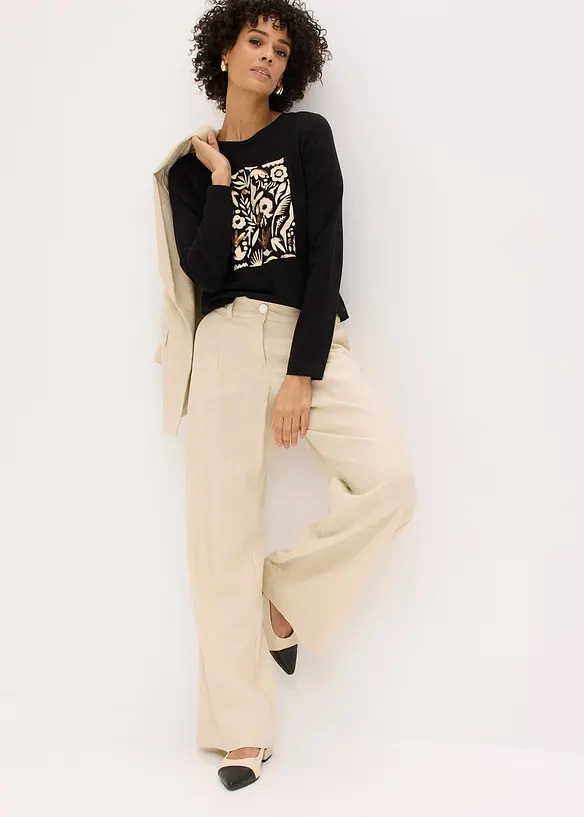 Maglia a maniche lunghe con cotone biologico, bonprix