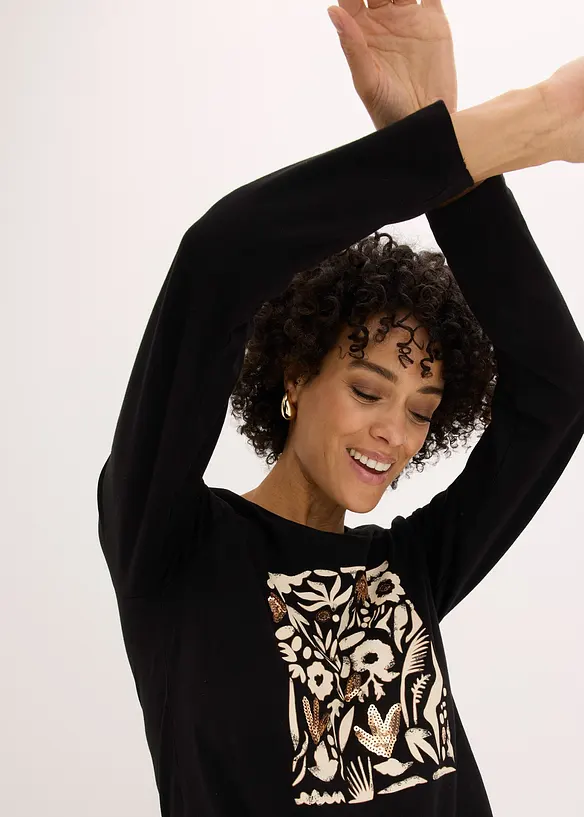 Maglia a maniche lunghe con cotone biologico, bonprix