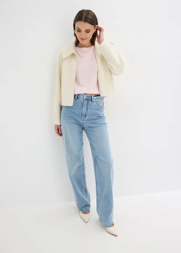 Maglione in filato fine di misto cotone, bonprix