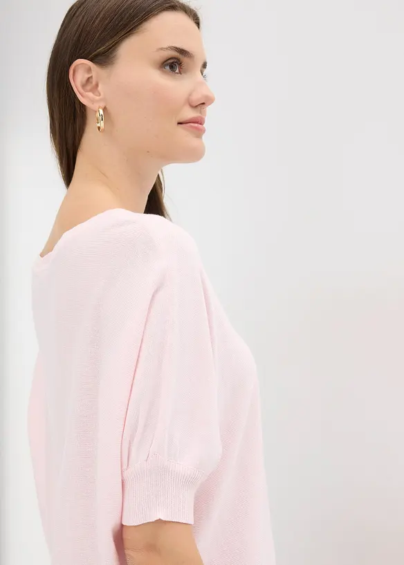 Maglione in filato fine di misto cotone, bonprix