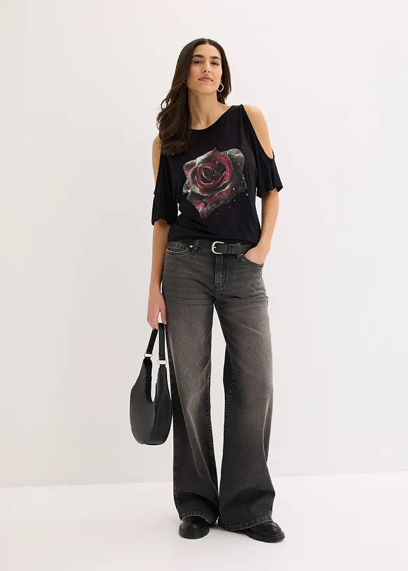 Maglia con cut-out in viscosa, bonprix