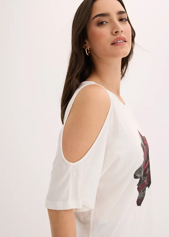 Maglia con cut-out in viscosa, bonprix