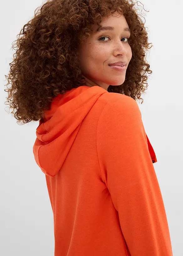 Felpa con cappuccio in morbido misto viscosa, bonprix