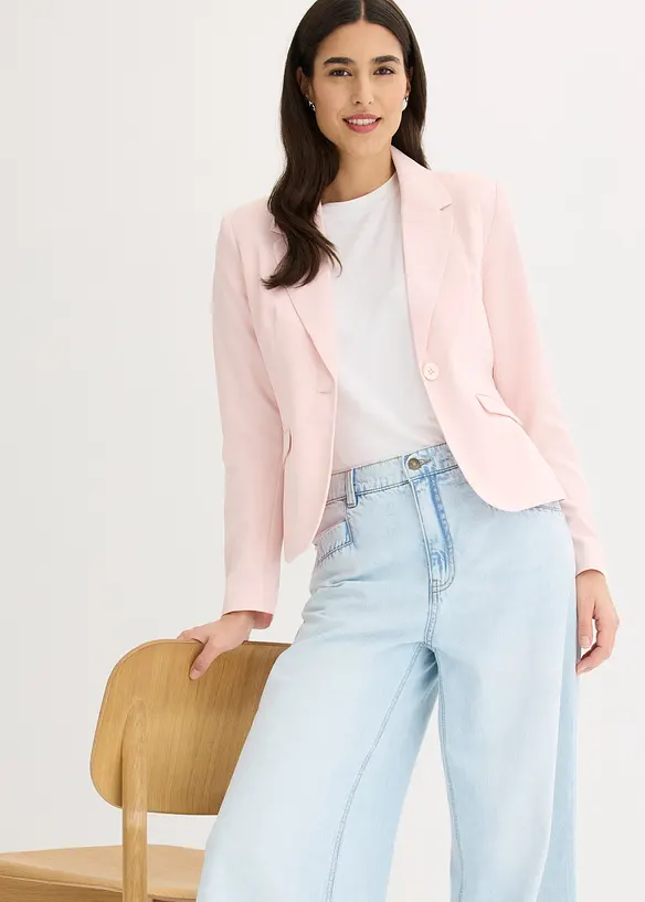 Blazer corto con tasche a patta, bonprix