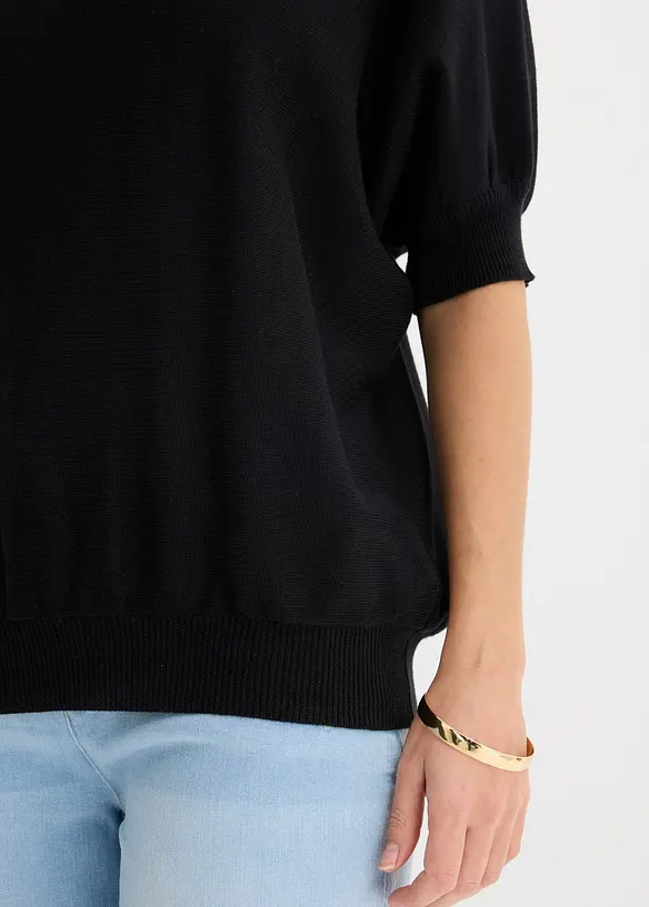 Maglione in filato fine di misto cotone, bonprix