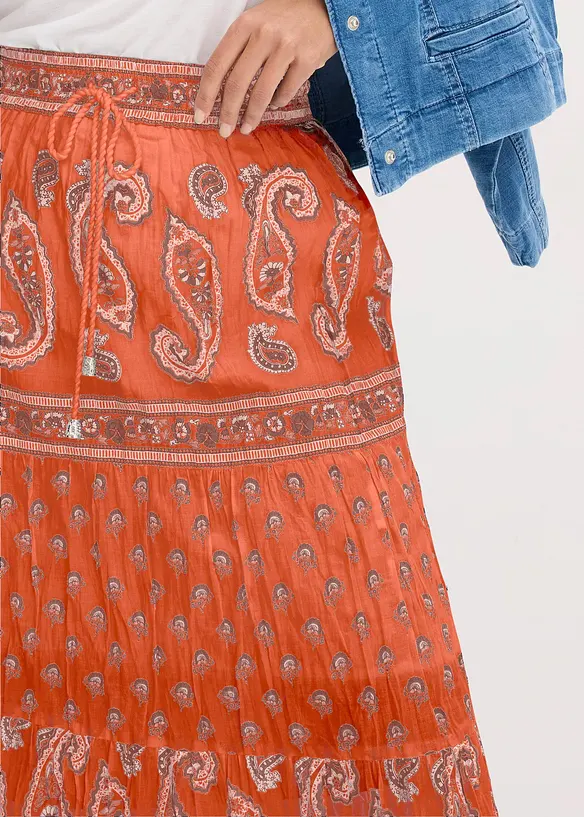 Gonna lunga in puro cotone, bonprix