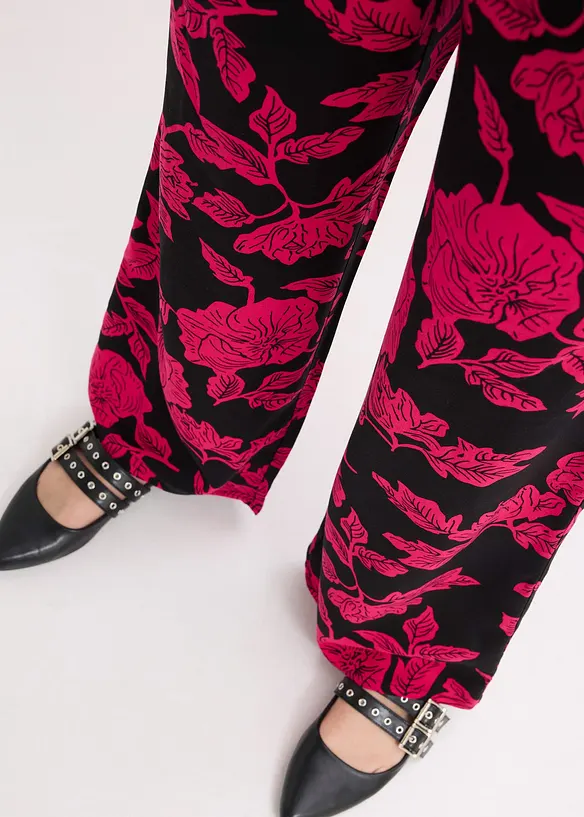 Pantaloni a palazzo in viscosa fluida, bonprix