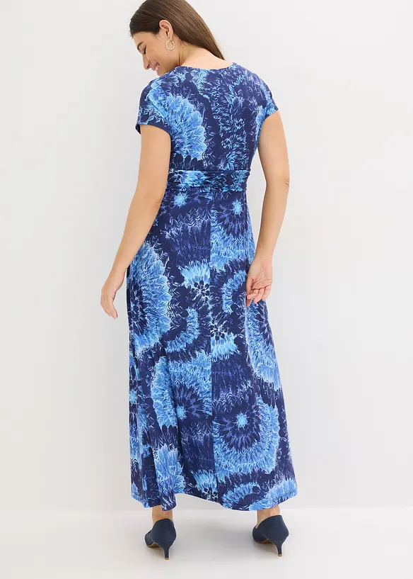 Abito lungo in jersey fantasia, bonprix