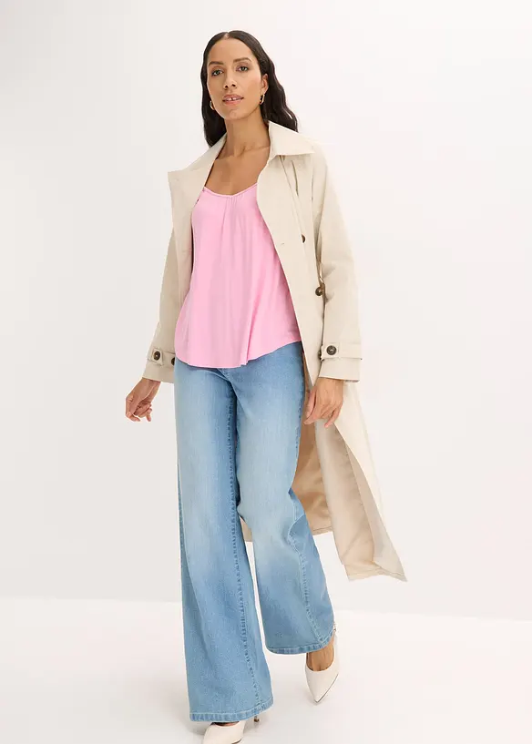 Top con spalline sottili in viscosa fluente, bonprix