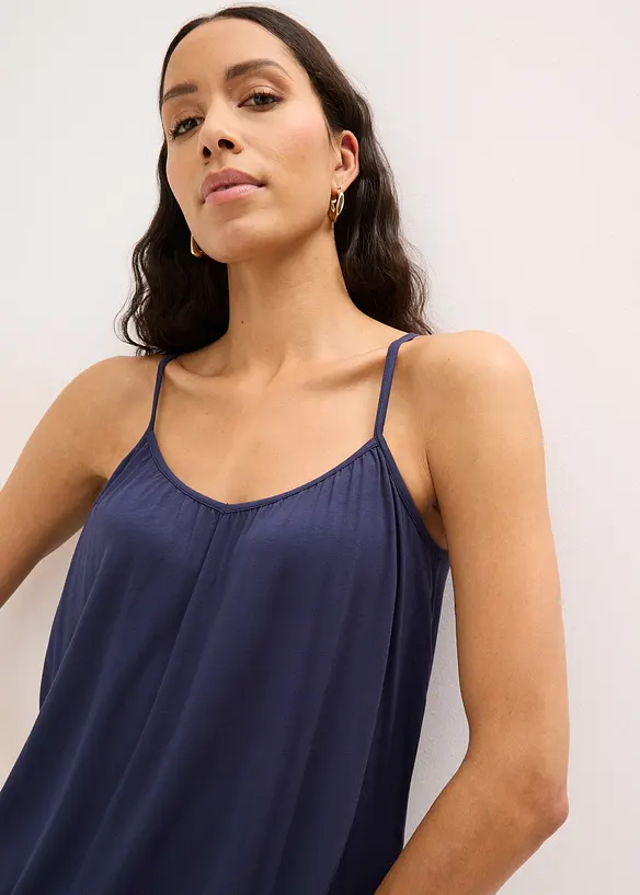 Top con spalline sottili in viscosa fluente, bonprix