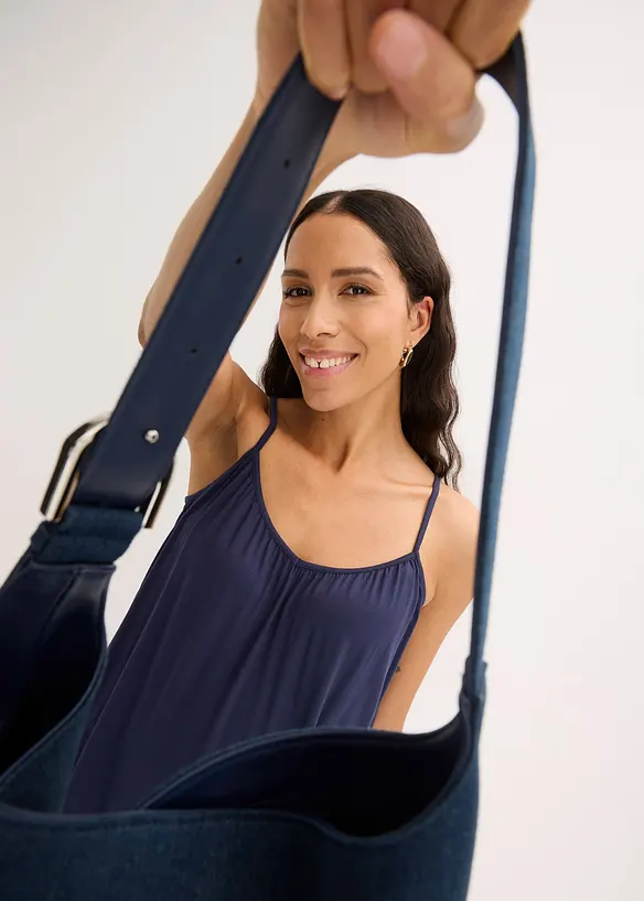 Top con spalline sottili in viscosa fluente, bonprix