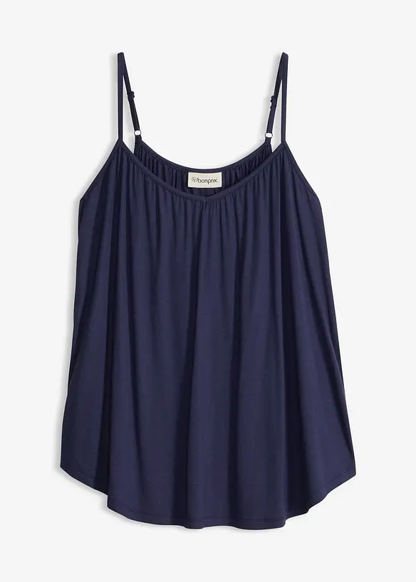 Top con spalline sottili in viscosa fluente, bonprix