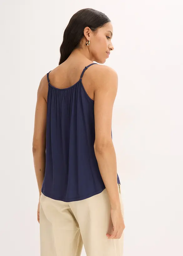 Top con spalline sottili in viscosa fluente, bonprix