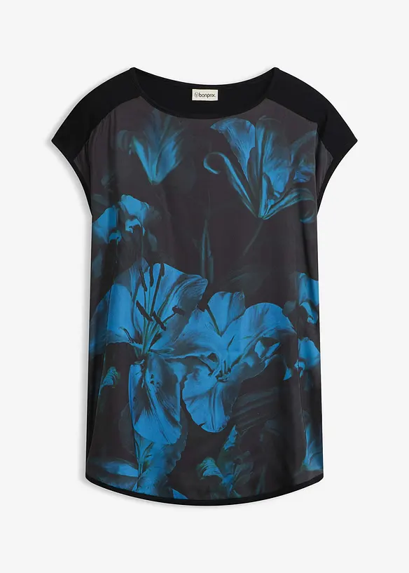 Maglia stampata in misto viscosa morbido, bonprix