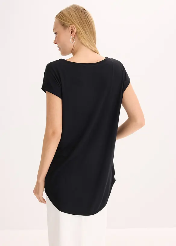 Maglia stampata in misto viscosa morbido, bonprix