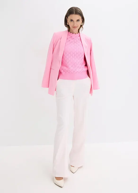 Gilet traforato in misto cotone, bonprix