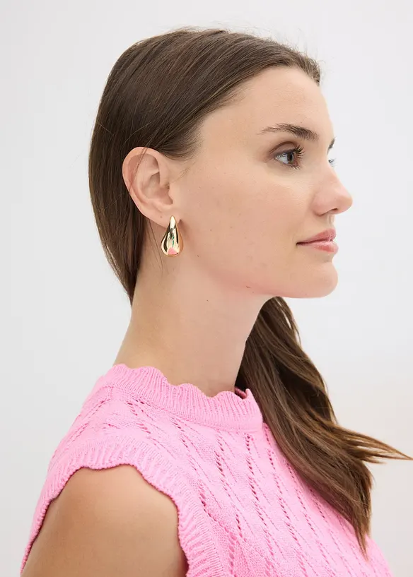 Gilet traforato in misto cotone, bonprix