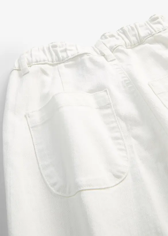 Jeans wide leg cropped con girovita comodo, vita alta, bonprix