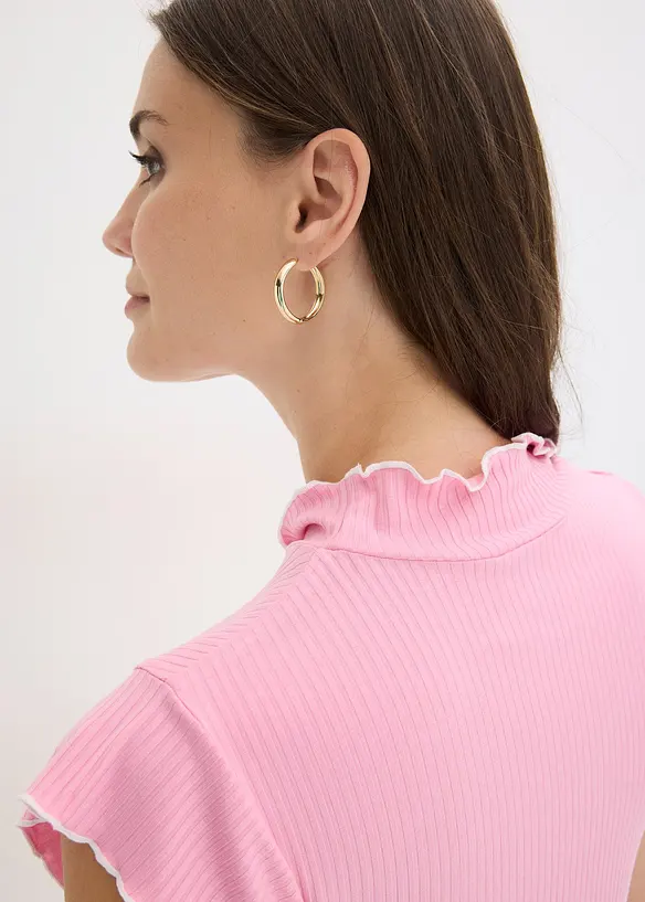 Maglia a costine in misto viscosa, bonprix