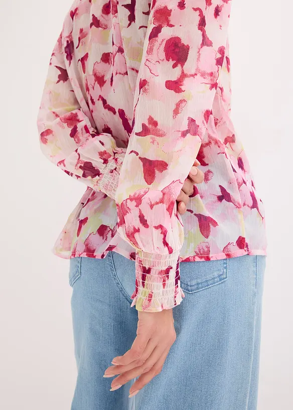 Blusa in chiffon fantasia, bonprix