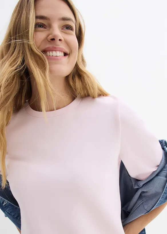 Felpa larga effetto neoprene, bonprix